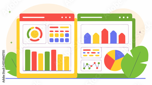SaaS dashboard UI – abstract data display