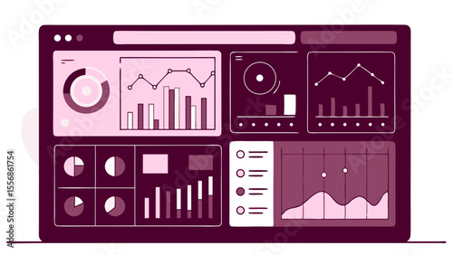 SaaS dashboard UI – abstract data display