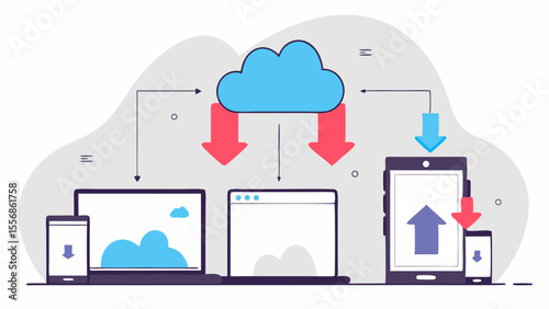 SaaS dashboard UI – abstract data display