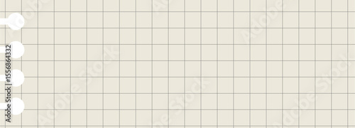 Small Grid Paper Sheet Note with  Spira Holes, SVG Vector File, Memo, Scrapbooking, Paper Craft, Vintage Junk Journal Ephemera, Collage Supply