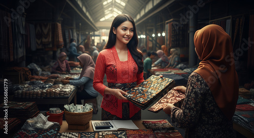 Pesona Batik di Pasar Tradisional