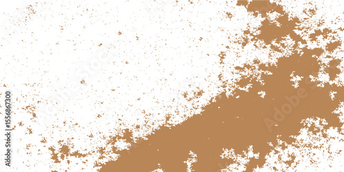 An abstract grunge background features a brown, rusty, and aged metal texture with dirty stains, creating an antique surface pattern