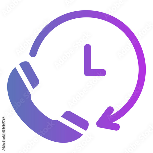 time call Gradient icon