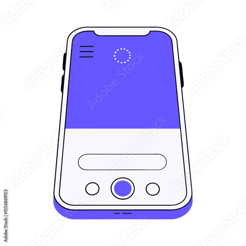 mobile phone isolated on white background