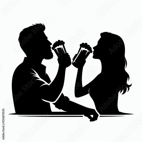 Couple drinking beer together symbolizing unity and shared joy