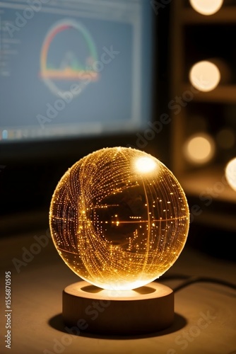 glass globe on a dark background