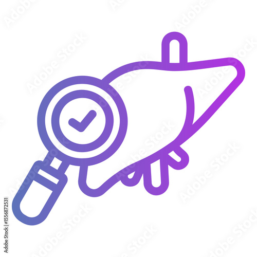 check up Gradient icon
