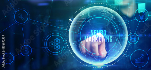 Neuromarketing. Sales and advertising marketing strategy concept. Business, Technology, Internet and network concept.