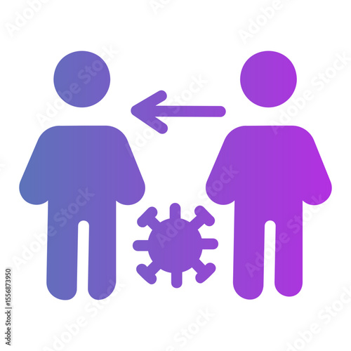 virus transmission Gradient icon