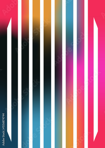Abstract gradient painting with geometric shapes. Minimalistic graphics.