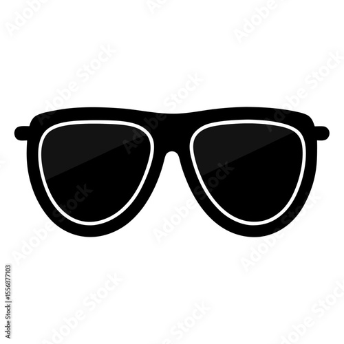 a black silhouette vector of stylish sunglasses