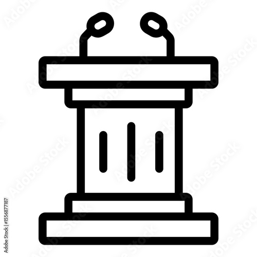 podium Line Icon