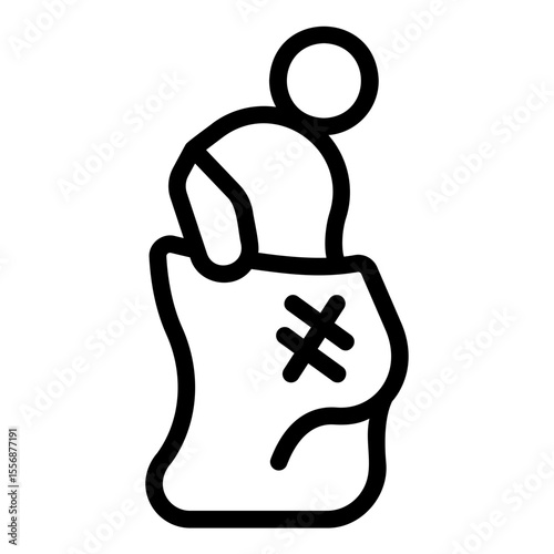 sack race Line Icon