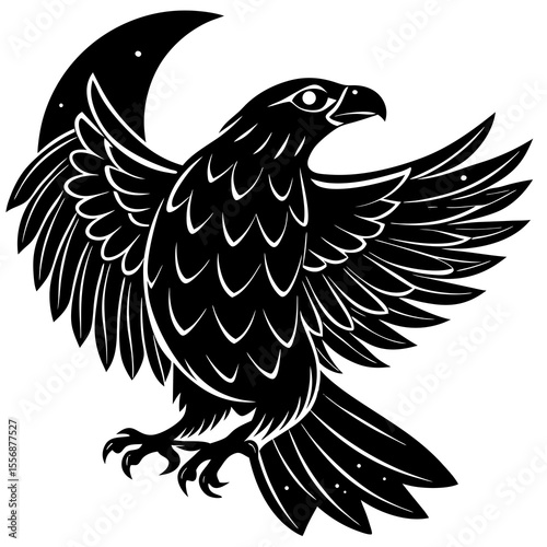a cut macaw silhuette vector art illustration on whit background