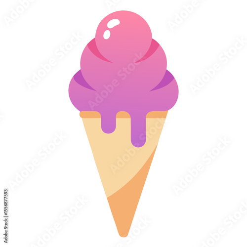 ice cream isolated on white