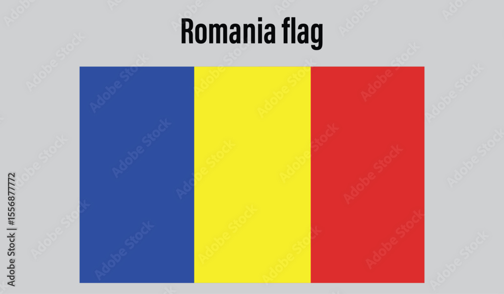 Fototapeta premium Romania Flag design digital vector illustration