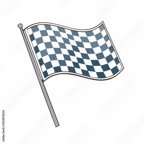 Checkered Flag Symbol of Victory, Competition, and Finish Line