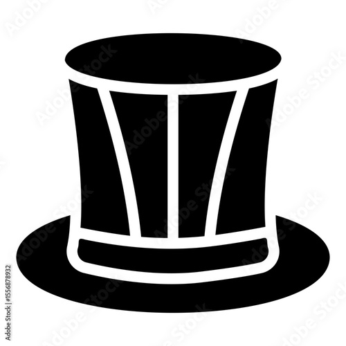 top hat Solid icon