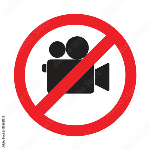 no photography and videography sign vector