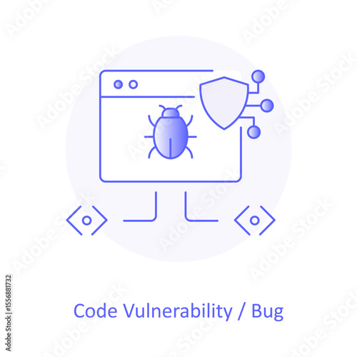 Code Bug Icon, Software Vulnerability, Debugging Icon, Coding Error, Programming Bug, Software Issue, Code Glitch, Malware Symbol, IT Error, Bug Tracking