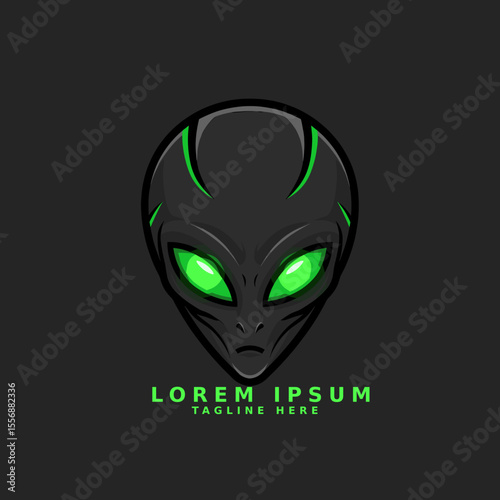 Green Alien Vector Illustration