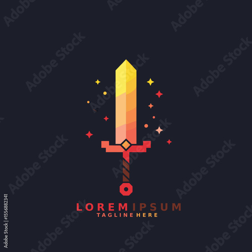 Shining Sword Vector Logo