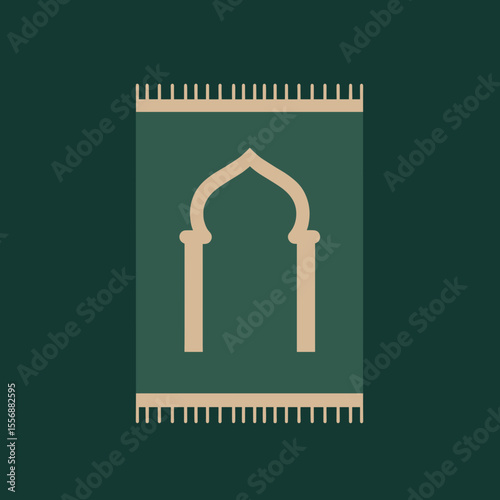 Islamic Prayer Mat Vector Logo