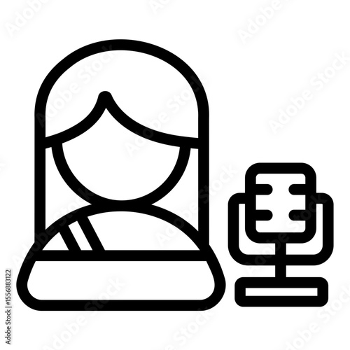 singer Line Icon