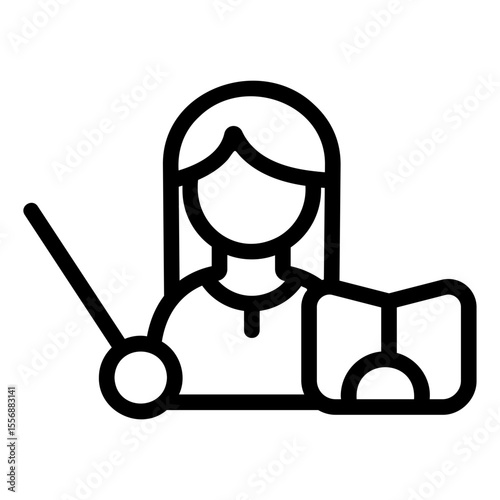 teacher Line Icon