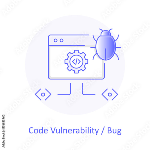 Code Bug Icon, Software Vulnerability, Debugging Icon, Coding Error, Programming Bug, Software Issue, Code Glitch, Malware Symbol, IT Error, Bug Tracking