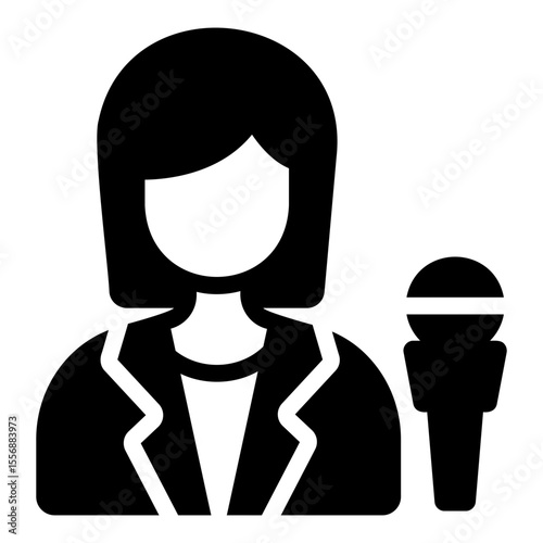 news reporter Solid icon