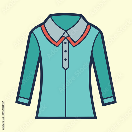 Stylish long sleeved button up collared shirt, perfect for semi formal occasions