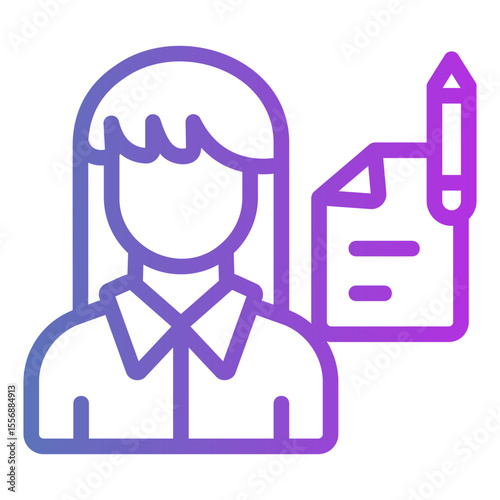 secretary Gradient icon