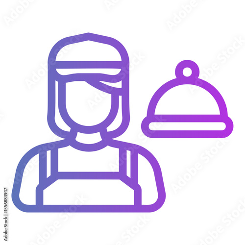 waitress Gradient icon