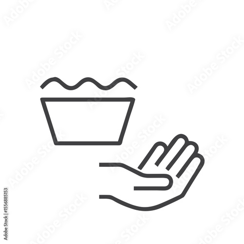 Hand wash icon for hygiene, health awareness, prevention, medical blogs, web, educational presentations, safety