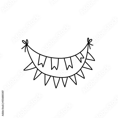 Outline hanging flag decoration