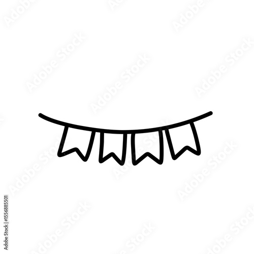 Outline hanging flag decoration