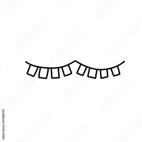 Outline hanging flag decoration