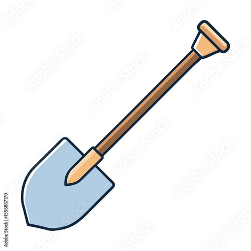 Flat shovel icon vector illustration design