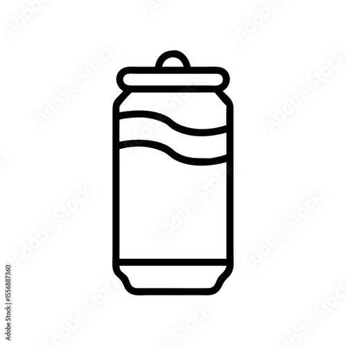 Outline of a beverage can with wavy design  