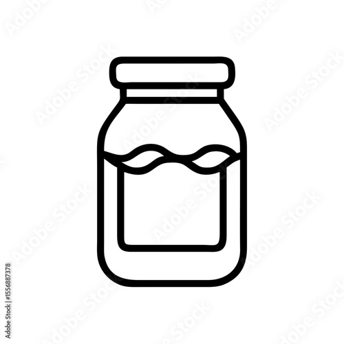 Outline of a glass jar with liquid inside 