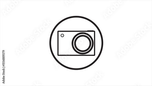 Camera icon, flat illustration of vector icon,glyph photo camera collection. Picture symbol on white background
