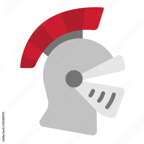 Knight armor vector illustration. Knight helmet icon illustration.