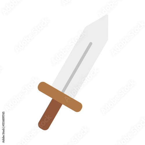 Sword cartoon illustration. Sword icon vector illustration.