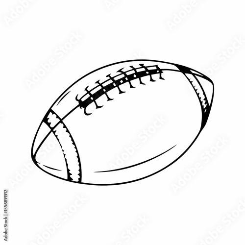 An isolated sketch of a football. Perfect for design. generative AI