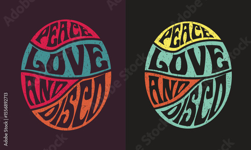 Peace love and disco custom t-shirt design