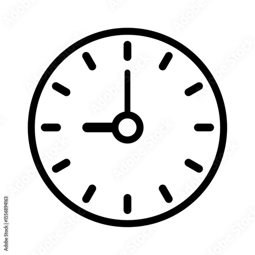 Black and White Flat Analog Clock Icon Showing 9 PM
Black and White Flat Analog Clock Icon Showing 9 PM
