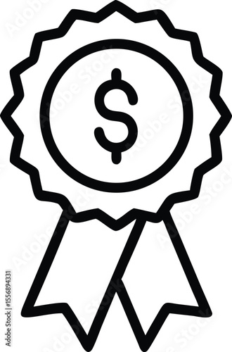 High Roi Medal With Dollar Symbol