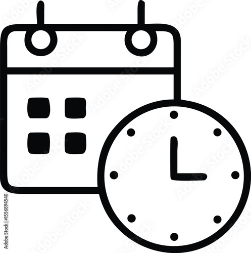 Wedding Day Alarm Clock With Calendar