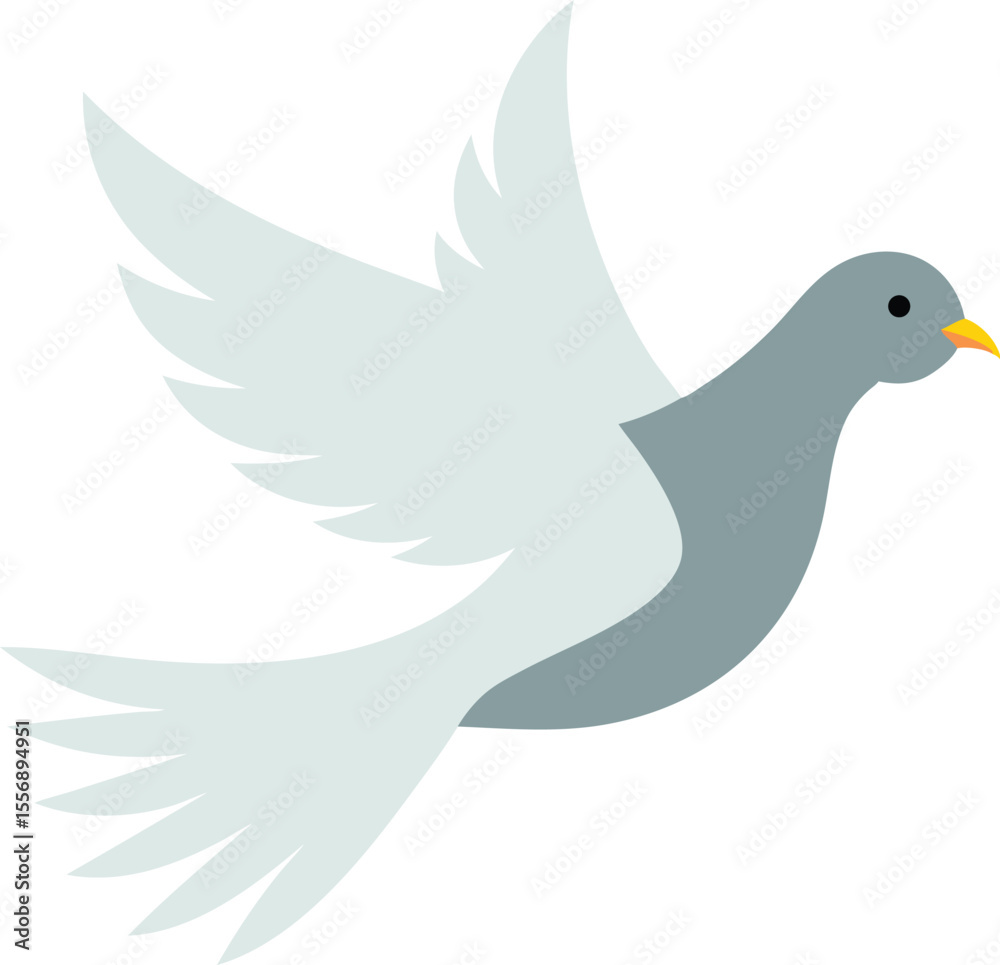 Obraz premium Beautiful white dove bird flying and perched, peaceful nature close-up, symbol of love and peace, isolated on white background, high resolution photo for creative projects and stock use